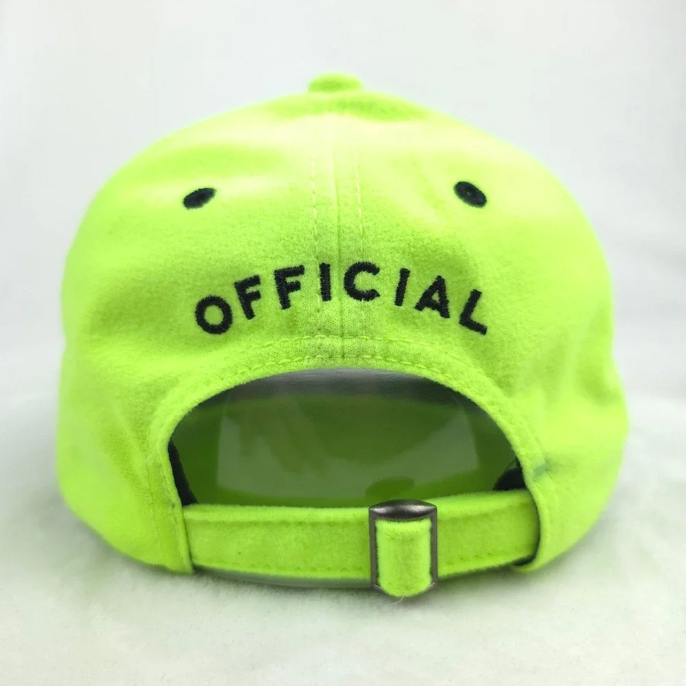 Official Dad Hat Cap Embroidery 3D Logo Side Sportif Logo Neon Yellow New